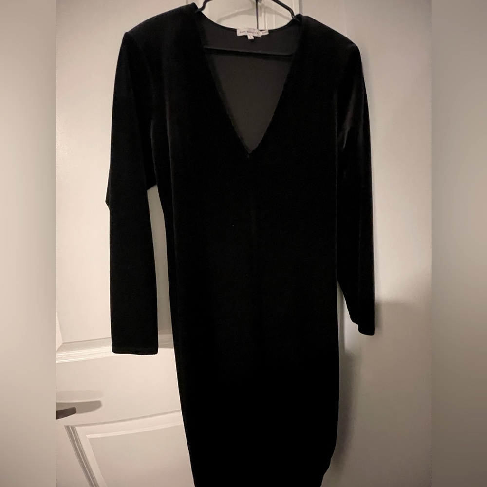 Black suede Good American Dress